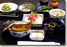 うなぎの姫丼と季節の料理